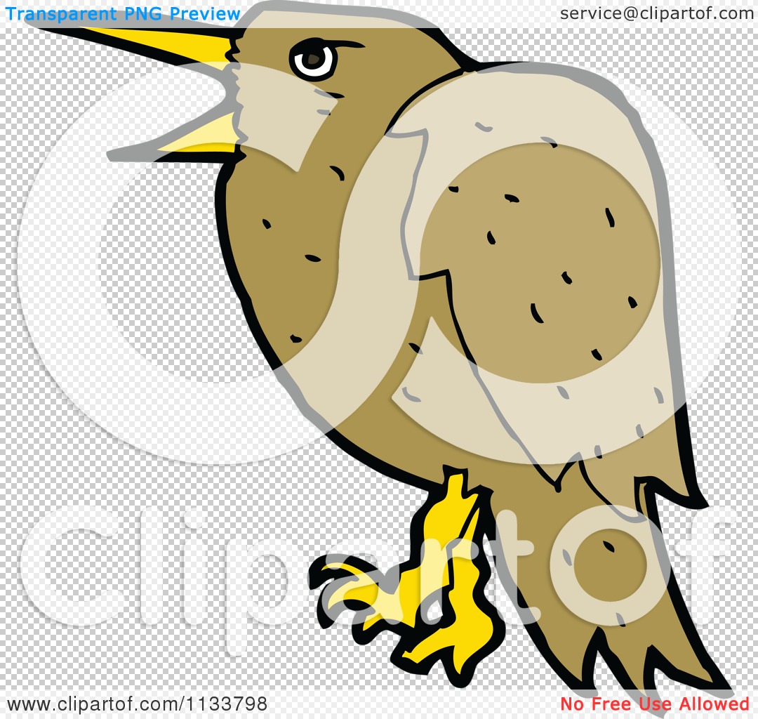 Cartoon Of A Bird 4 - Royalty Free Vector Clipart by lineartestpilot