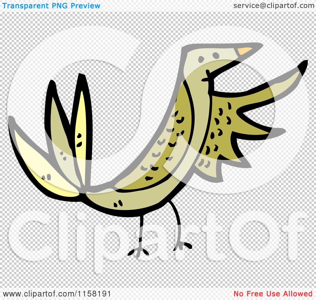 Cartoon of a Bird - Royalty Free Vector Illustration by lineartestpilot