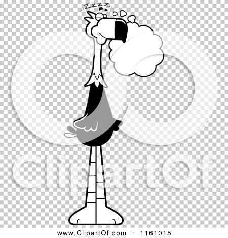 Download Cartoon of a Black And White Dreaming Terror Bird Mascot ...