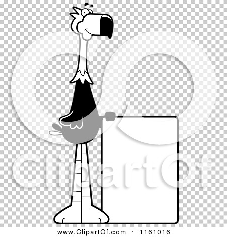 Download Cartoon of a Black And White Happy Terror Bird Mascot with ...