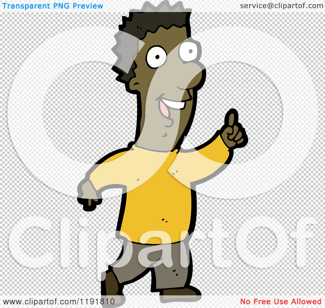 Cartoon of a Black Man - Royalty Free Vector Illustration by