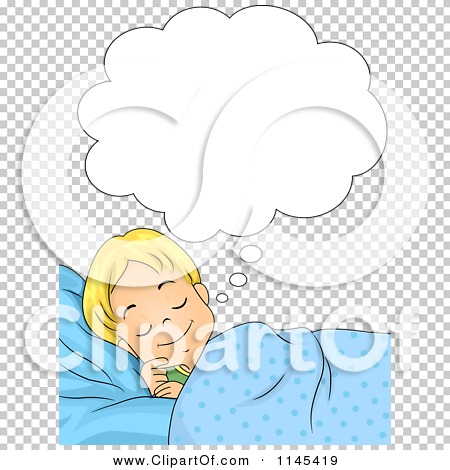 Cartoon of a Blond Boy Dreaming - Royalty Free Vector Clipart by BNP ...