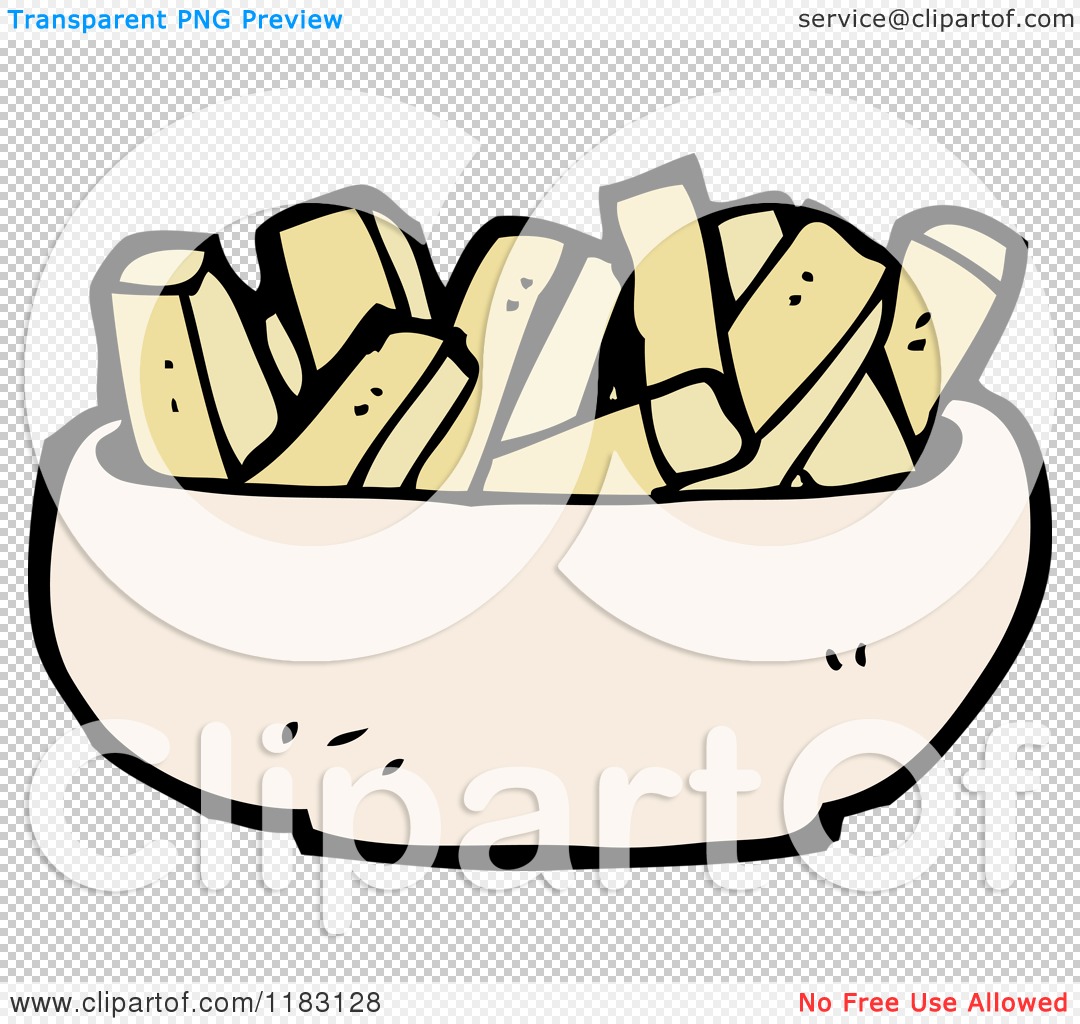 Fried chips in paper bag Royalty Free Vector Image