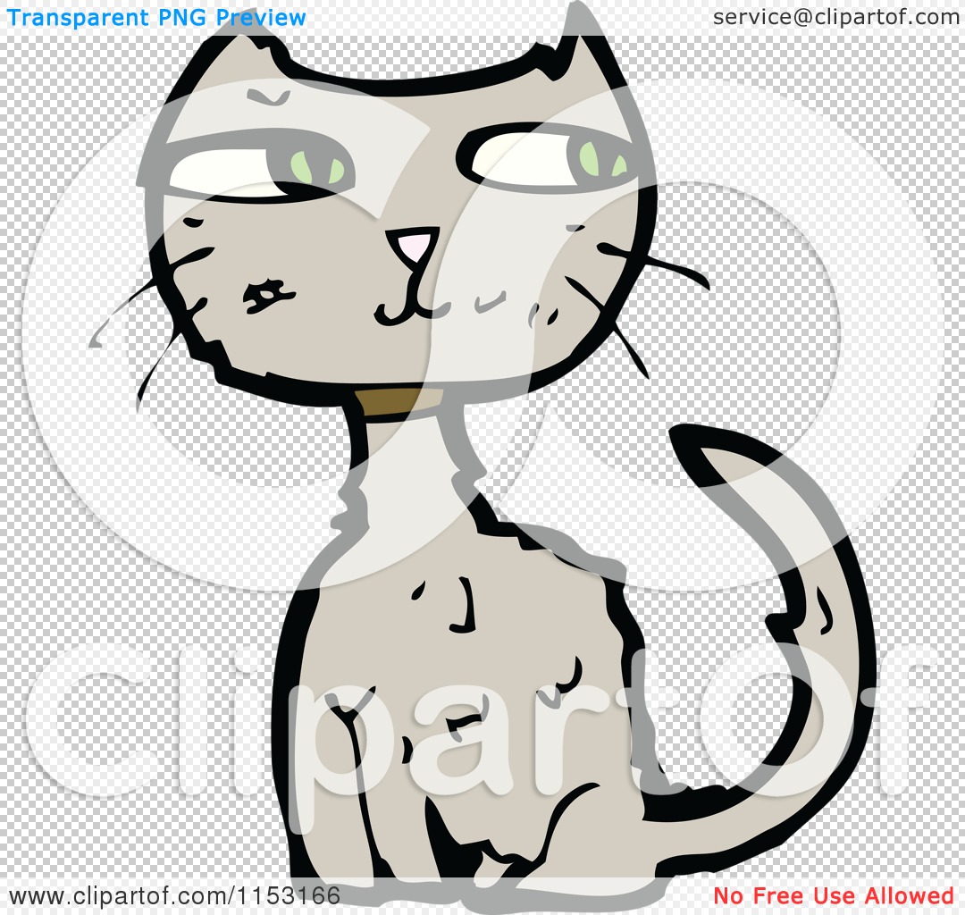 Cartoon of a Cat - Royalty Free Vector Illustration by lineartestpilot