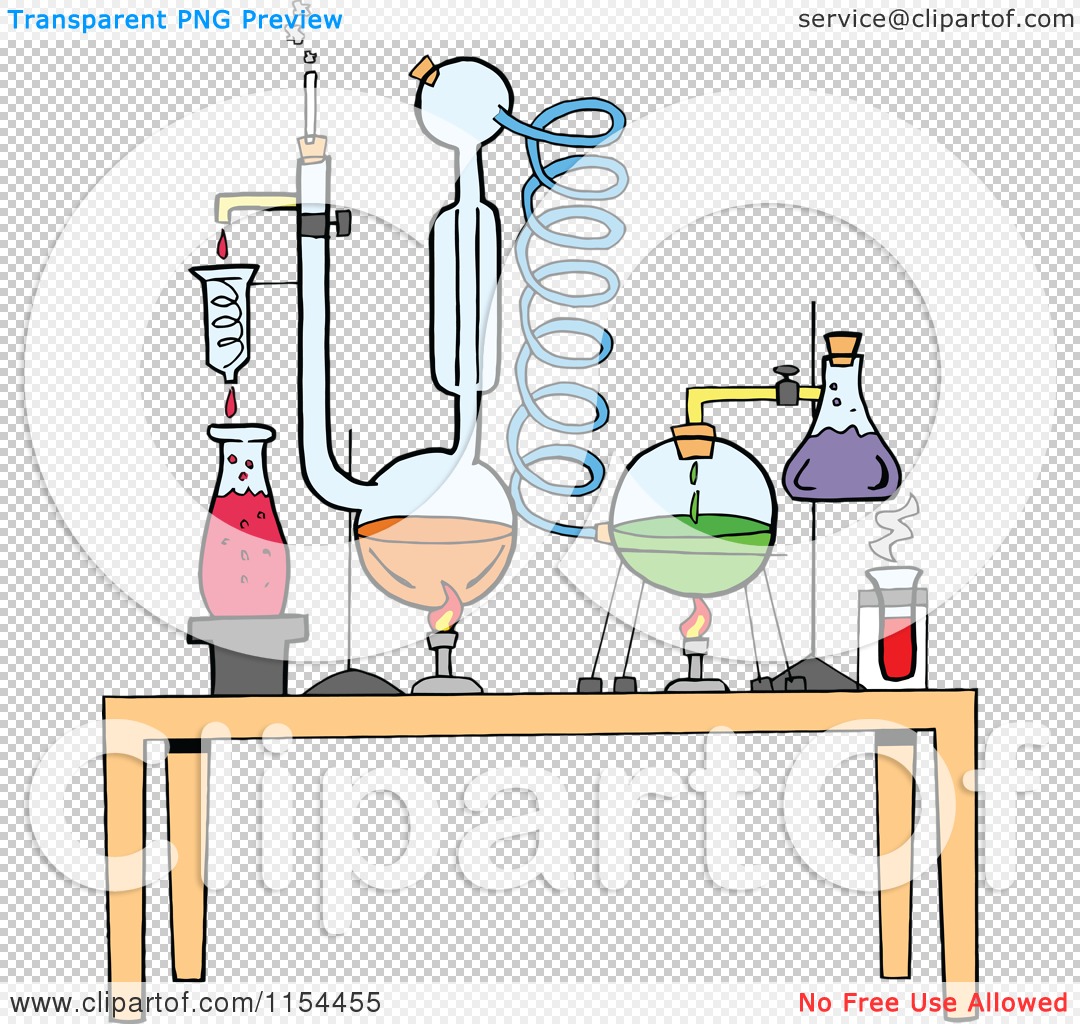 Cartoon of a Chemistry Set in a Science Lab - Royalty Free Vector  Illustration by LaffToon #1154455