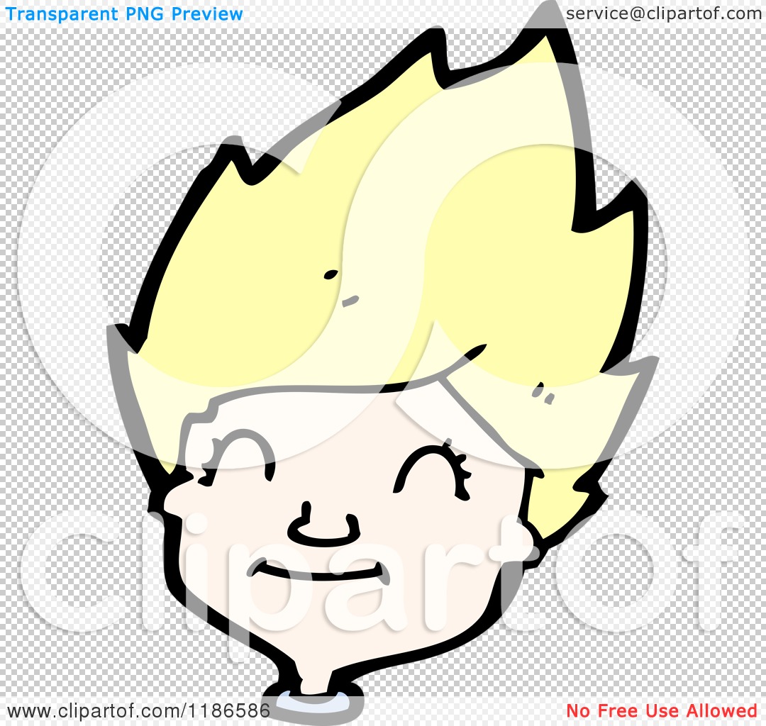 Cartoon of a Childs Head - Royalty Free Vector Illustration by