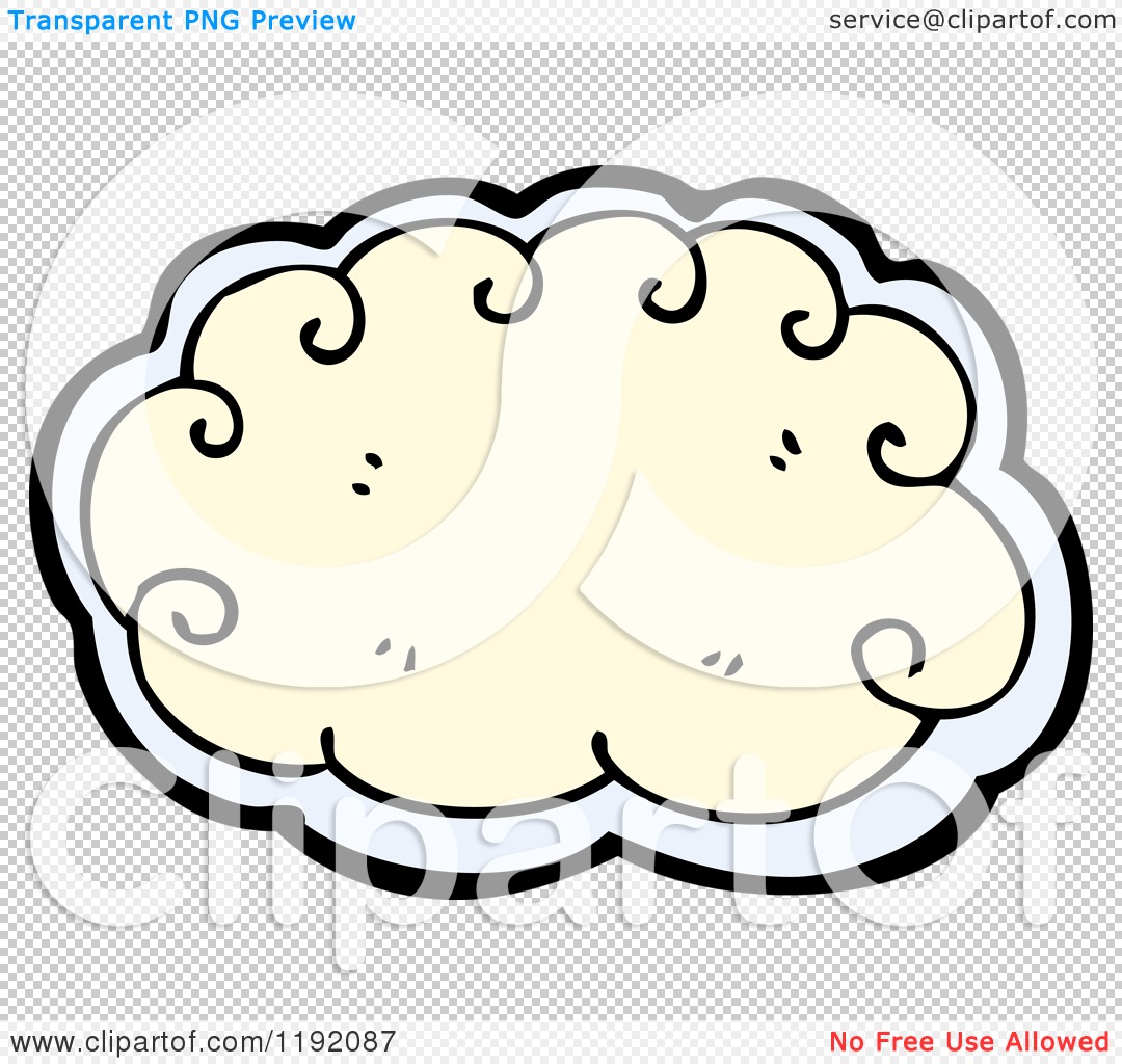 Cartoon of a Cloud - Royalty Free Vector Illustration by