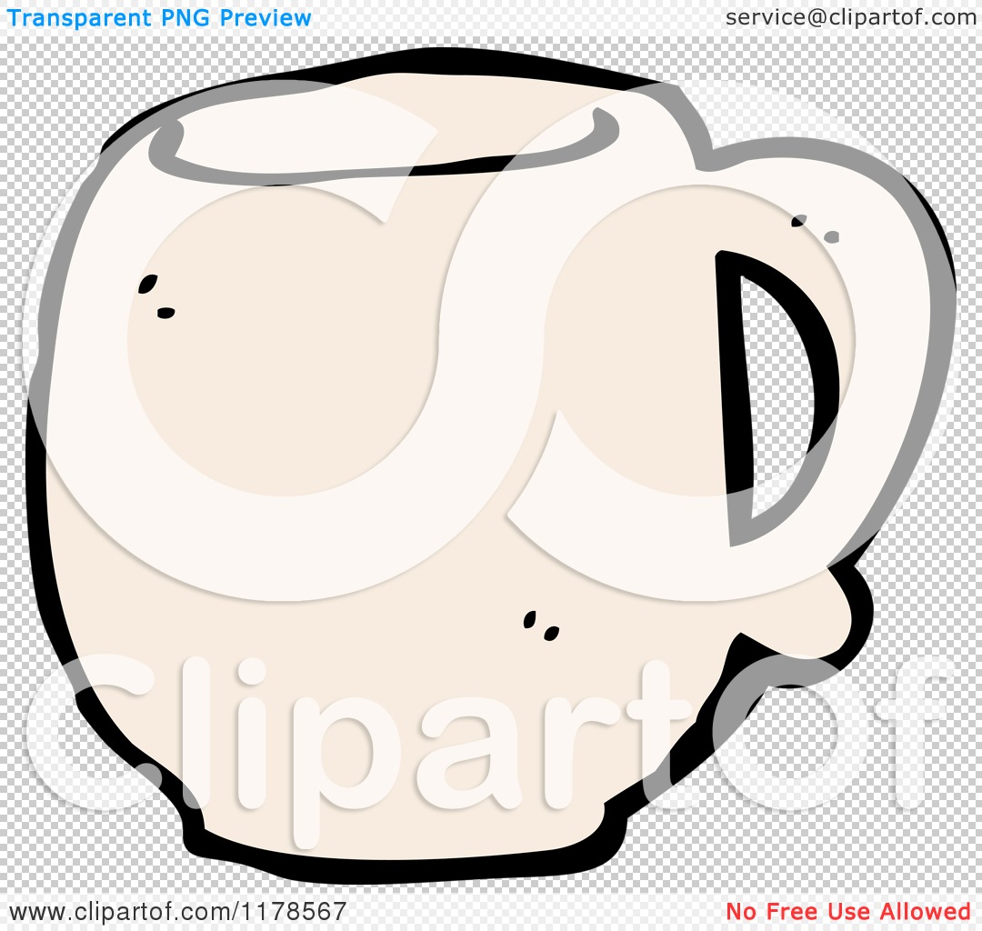 Cartoon of a Coffee Mug - Royalty Free Vector Illustration by