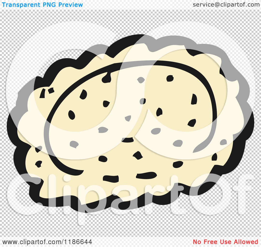 Cartoon of a Cookie - Royalty Free Vector Illustration by