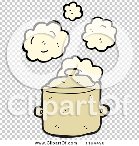 Cartoon of a Cooking Pot - Royalty Free Vector Illustration by