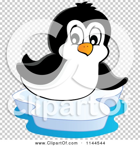 penguin sliding clipart