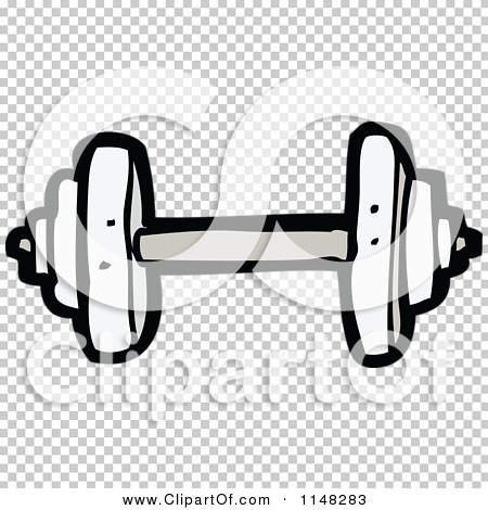 Cartoon of a Dumbbell - Royalty Free Vector Clipart by lineartestpilot