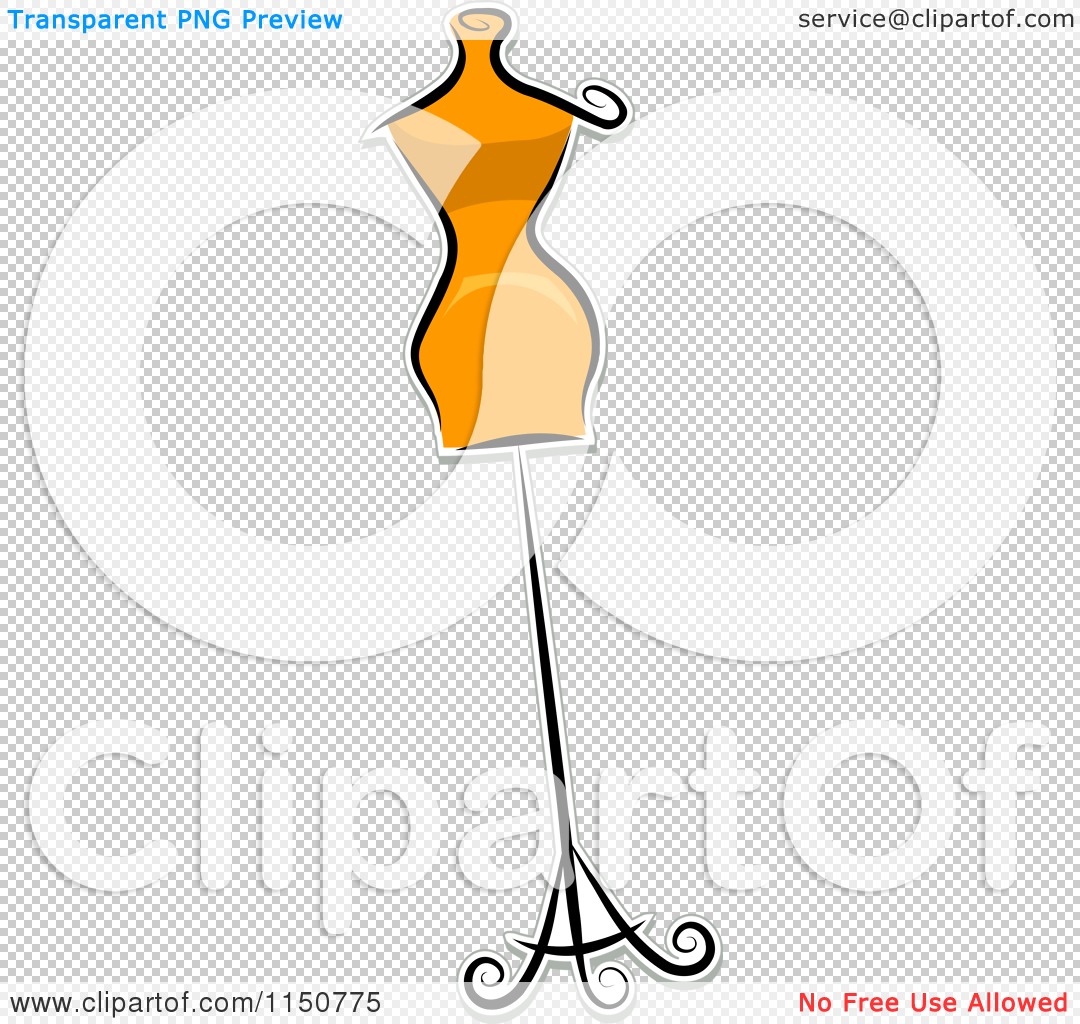 Cartoon of a Fashion Design Mannequin - Royalty Free Vector Clipart by BNP  Design Studio #1150775