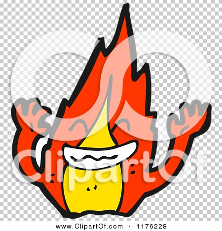 Cartoon of a Flame - Royalty Free Vector Illustration by