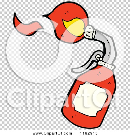 Cartoon of a Flamethrower - Royalty Free Vector Illustration by