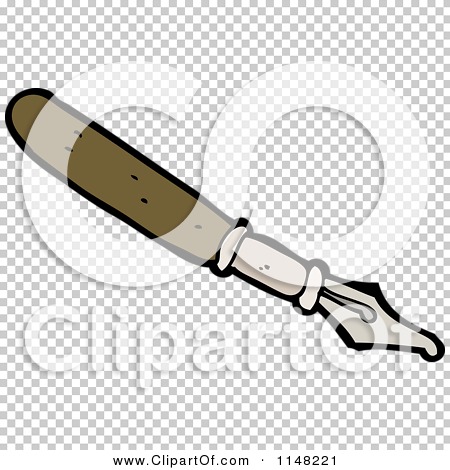 Cartoon of a Fountain Pen - Royalty Free Vector Clipart by