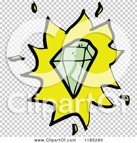 Cartoon of a Gemstone - Royalty Free Vector Illustration by