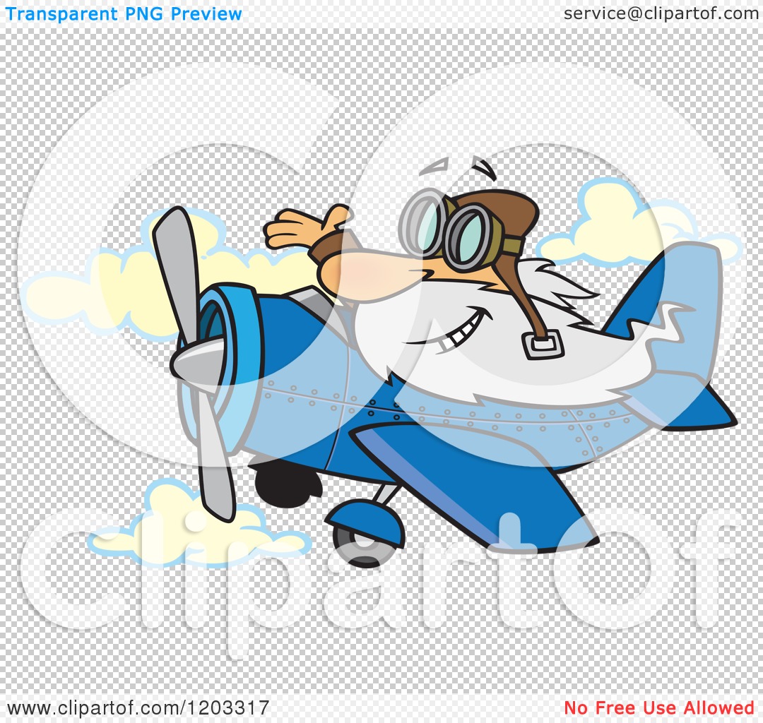 cartoon airplane pilot