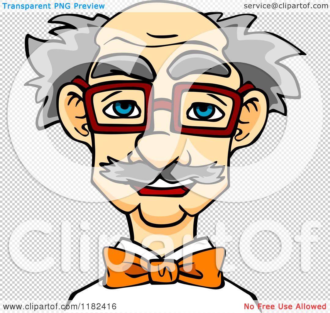 Cartoon of a Happy Smart Old Man Wearing Glasses - Royalty Free Vector  Clipart by Vector Tradition SM #1182416