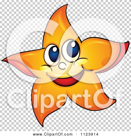 Cartoon Of A Happy Starfish 1 - Royalty Free Vector ...