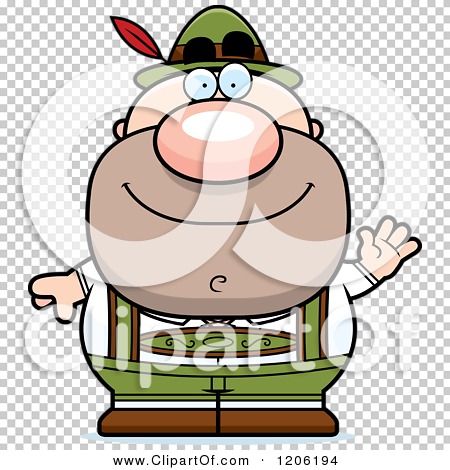 Download Cartoon of a Happy Waving Short Oktoberfest German Man ...