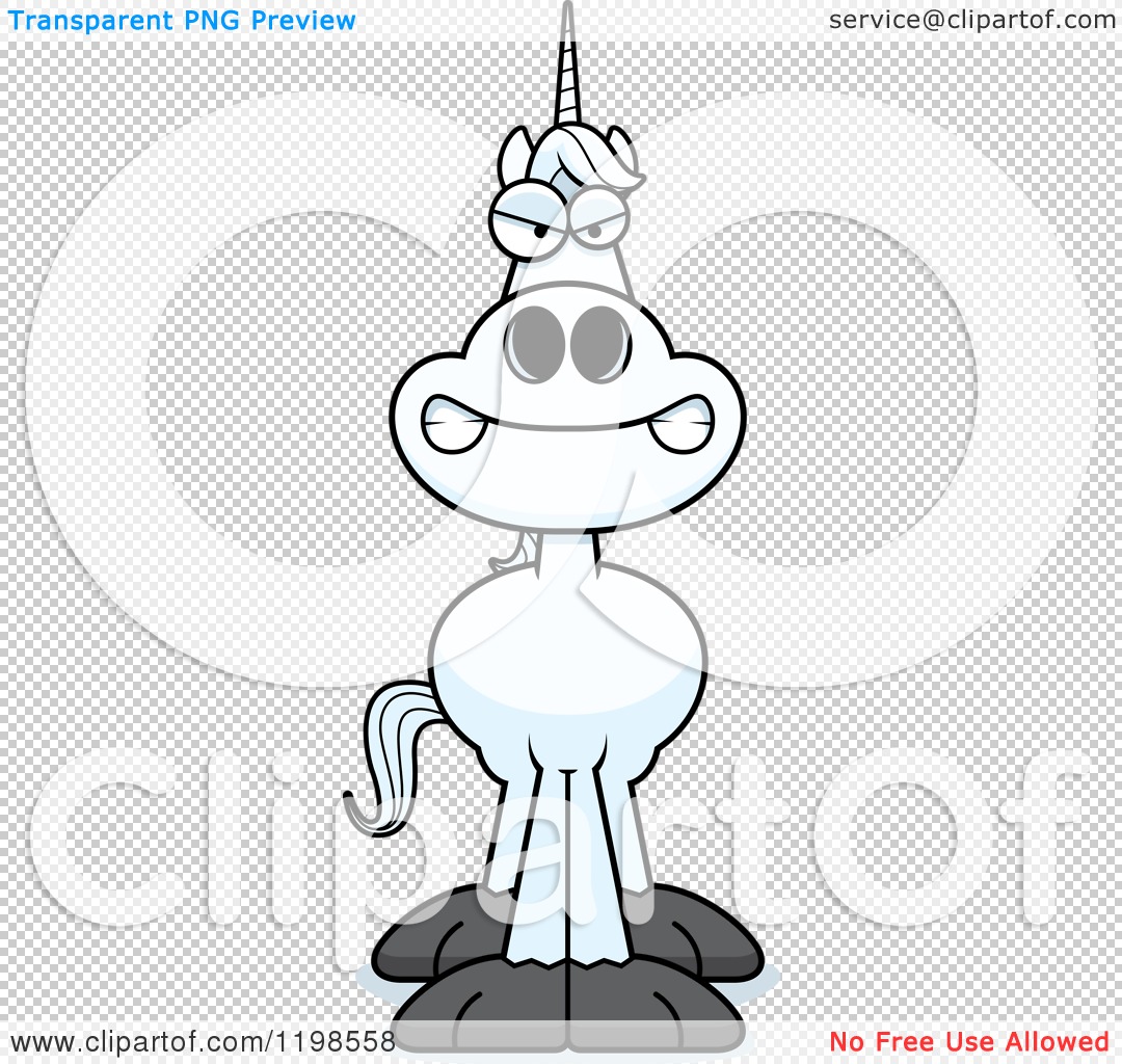 Cartoon of a Mad Unicorn - Royalty Free Vector Clipart by ...