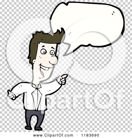 Cartoon of a Man Speaking - Royalty Free Vector Illustration by