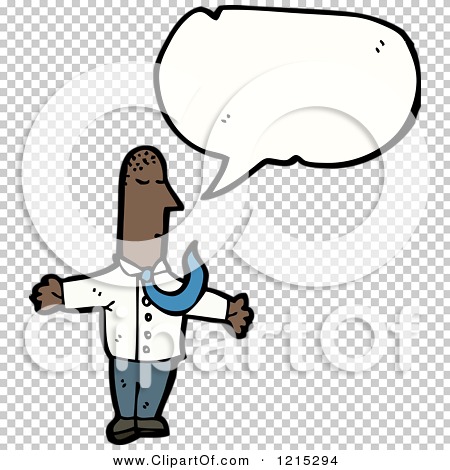 Cartoon of a Man Speaking - Royalty Free Vector Illustration by