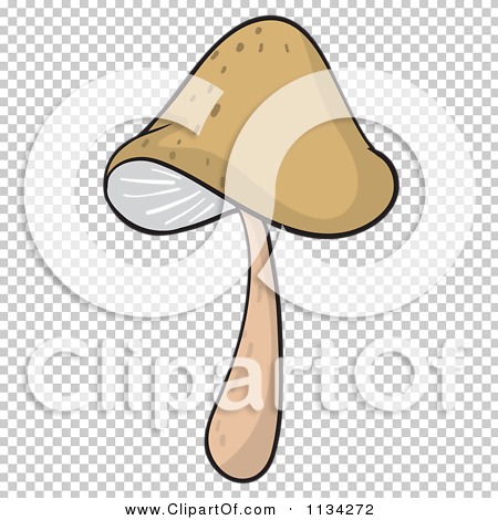 Cartoon Of A Mushroom - Royalty Free Vector Clipart by Graphics RF #1134272