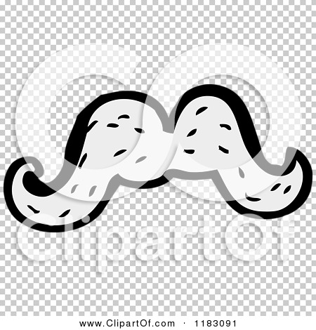 Cartoon of a Mustache - Royalty Free Vector Illustration by