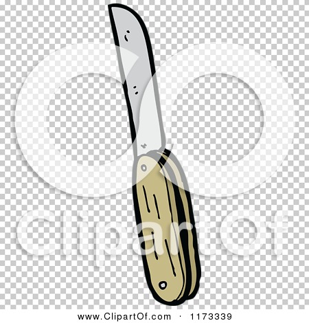 Cartoon of a Pocket Knife - Royalty Free Vector Clipart by
