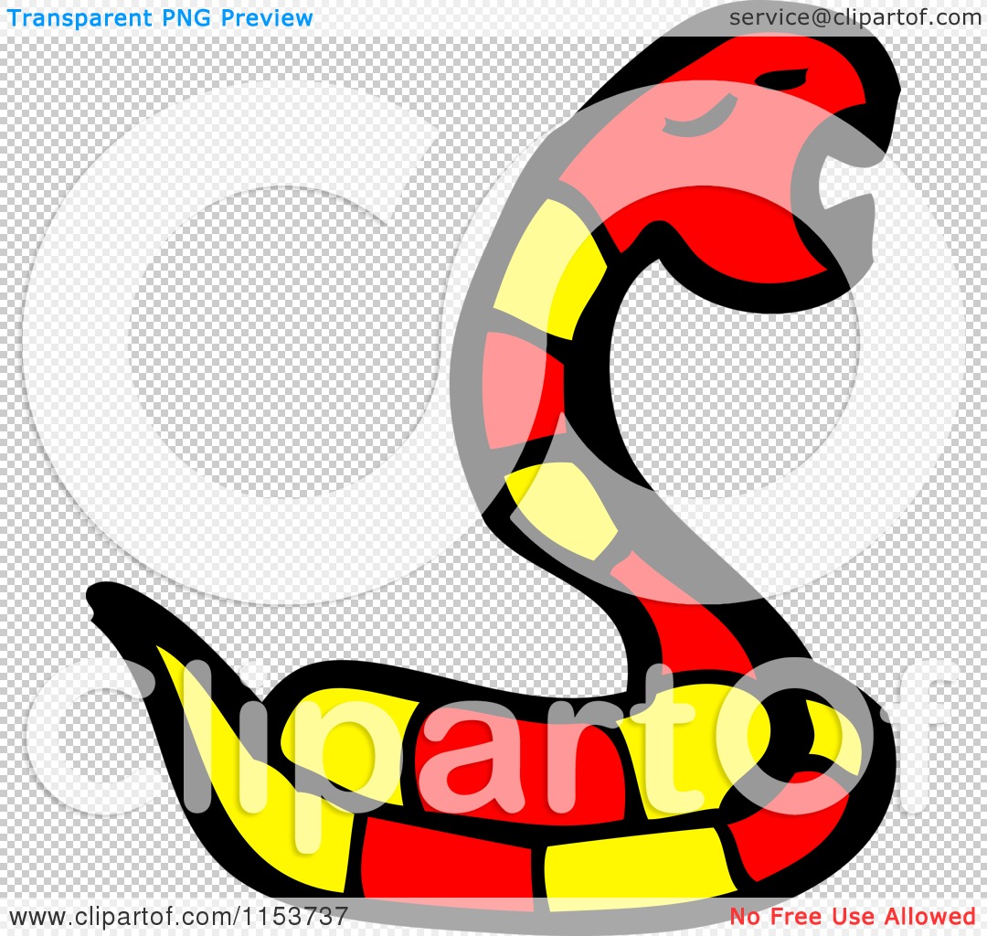 Cartoon of a Red Snake - Royalty Free Vector Illustration by