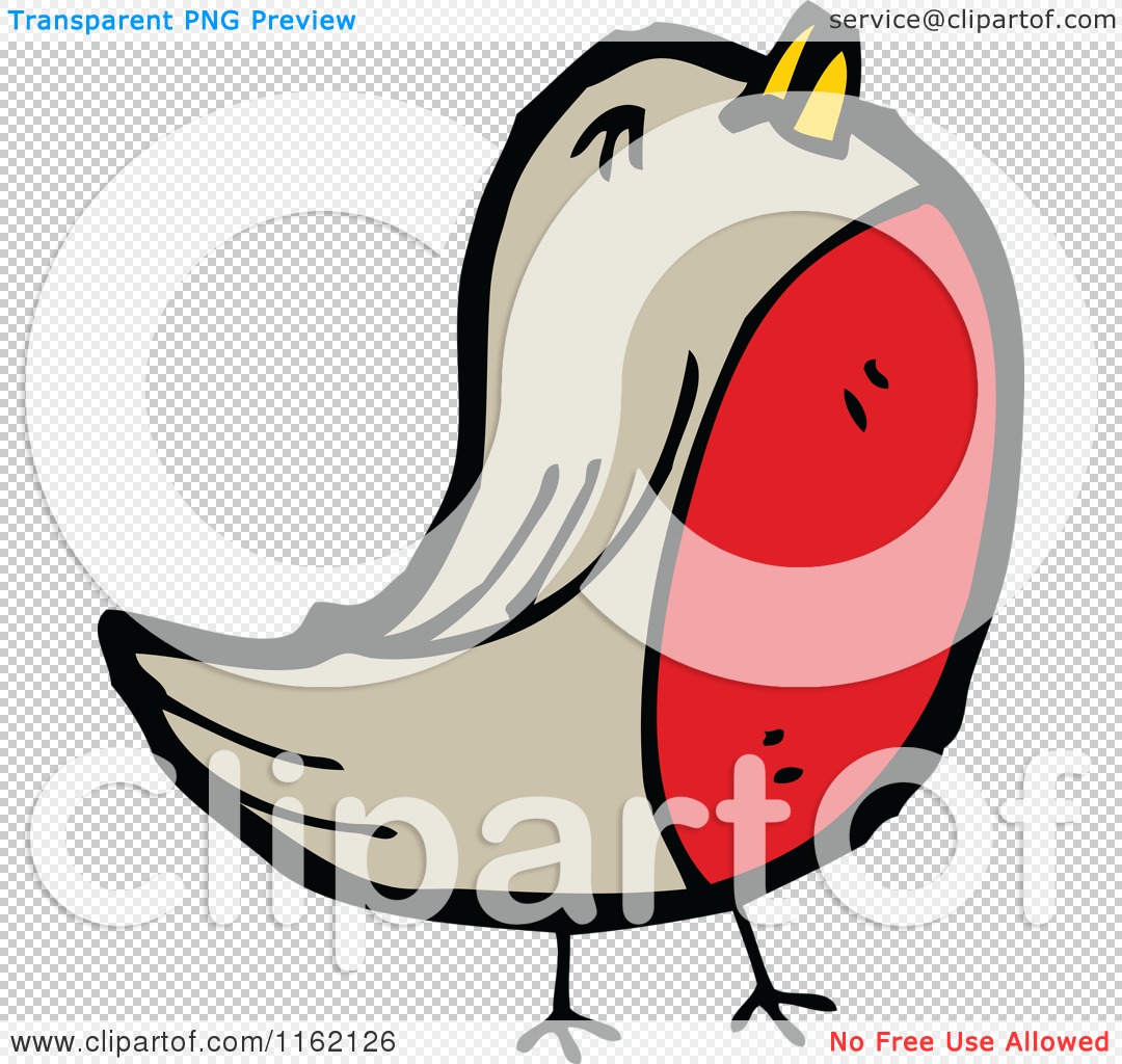 Cartoon of a Robin - Royalty Free Vector Illustration by