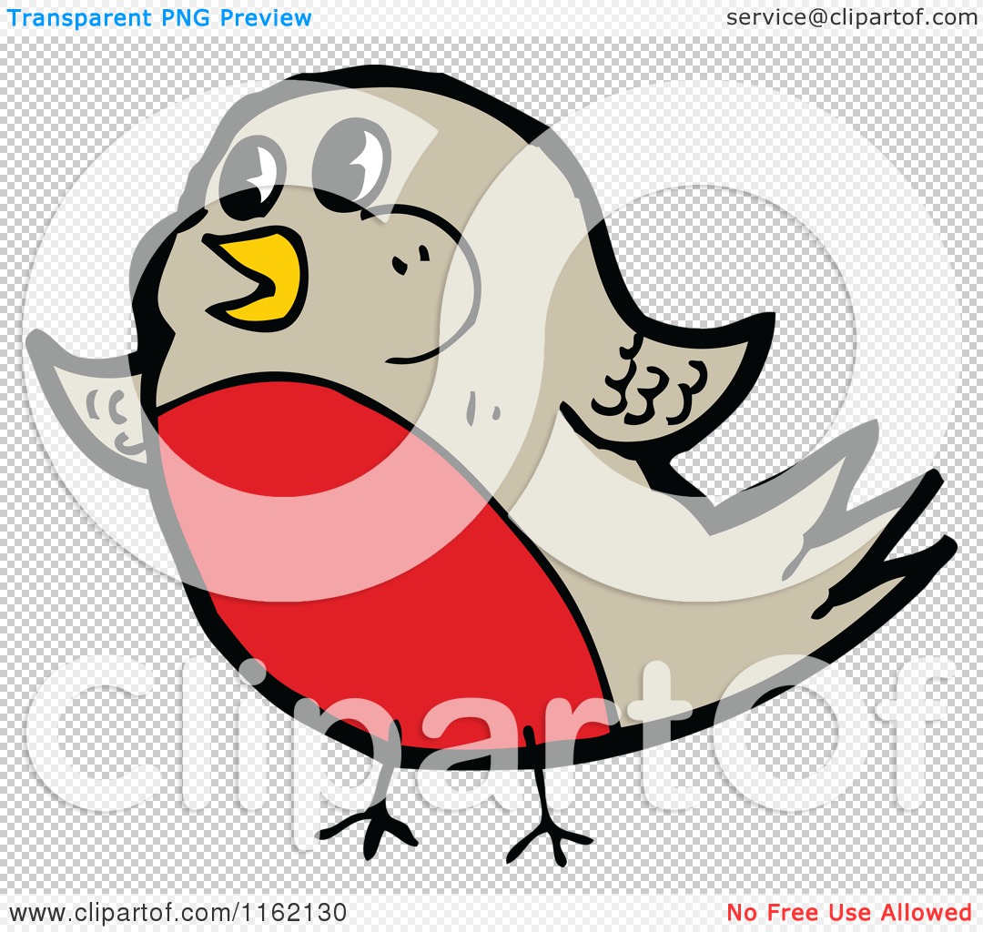 Cartoon of a Robin - Royalty Free Vector Illustration by