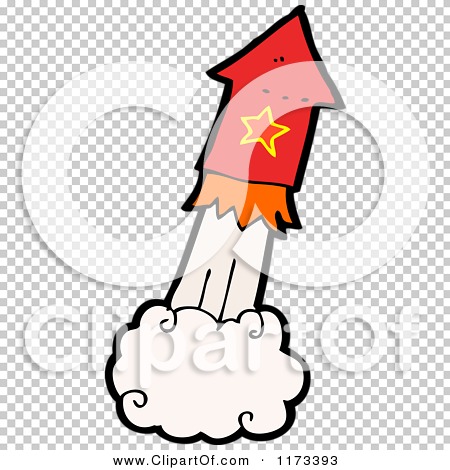 Cartoon of a Rocket - Royalty Free Vector Clipart by lineartestpilot