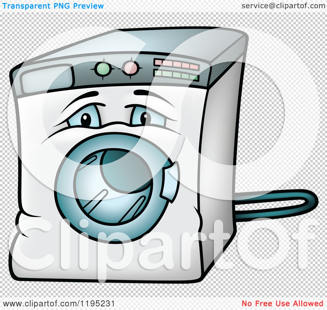 broken washing machine cartoon