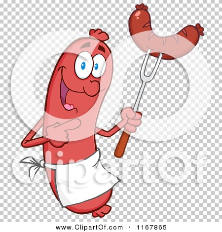 weenie fork pointing mascot sausage cartoon clipart vector royalty toon hit