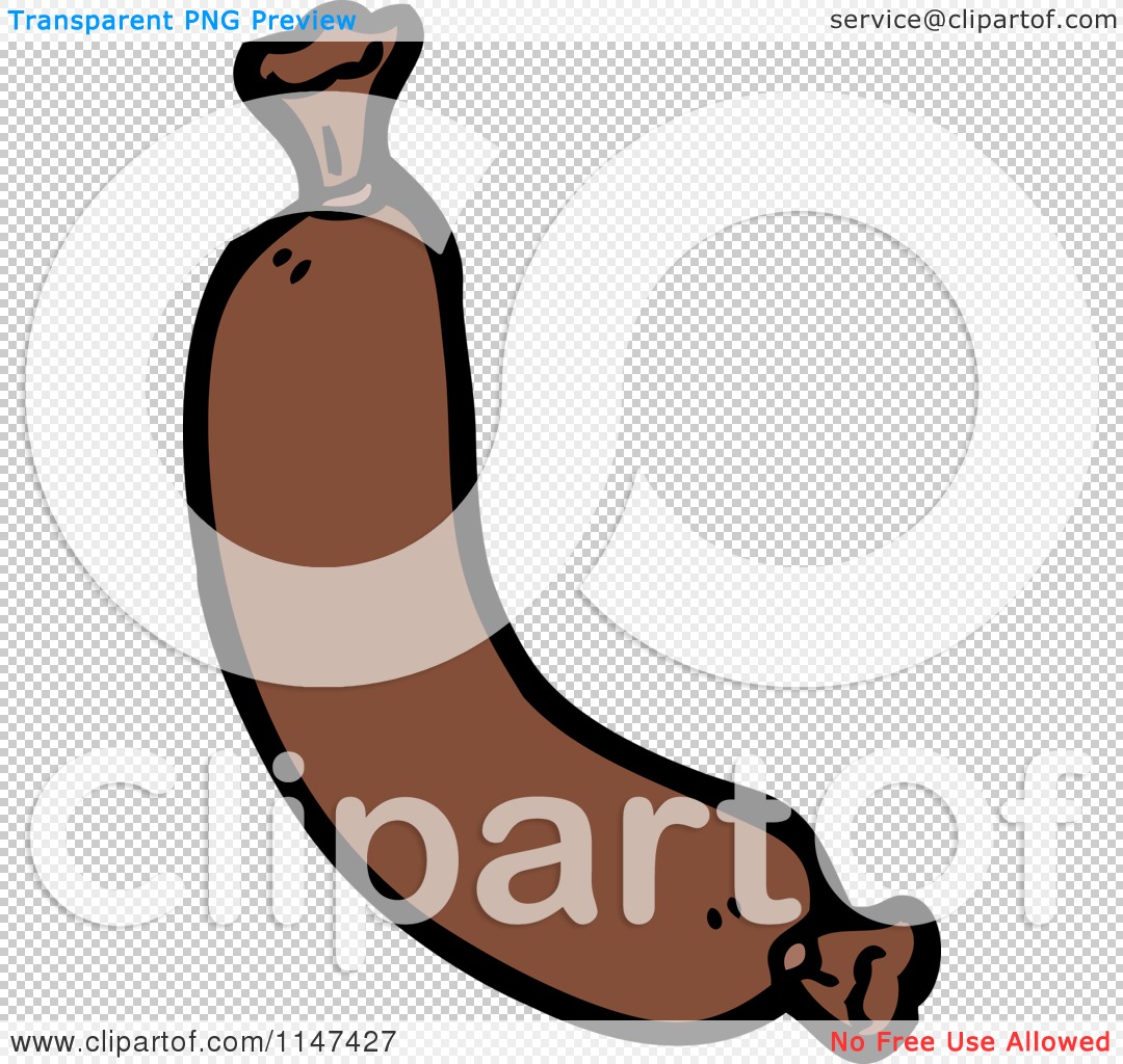 Cartoon of a Sausage - Royalty Free Vector Clipart by lineartestpilot