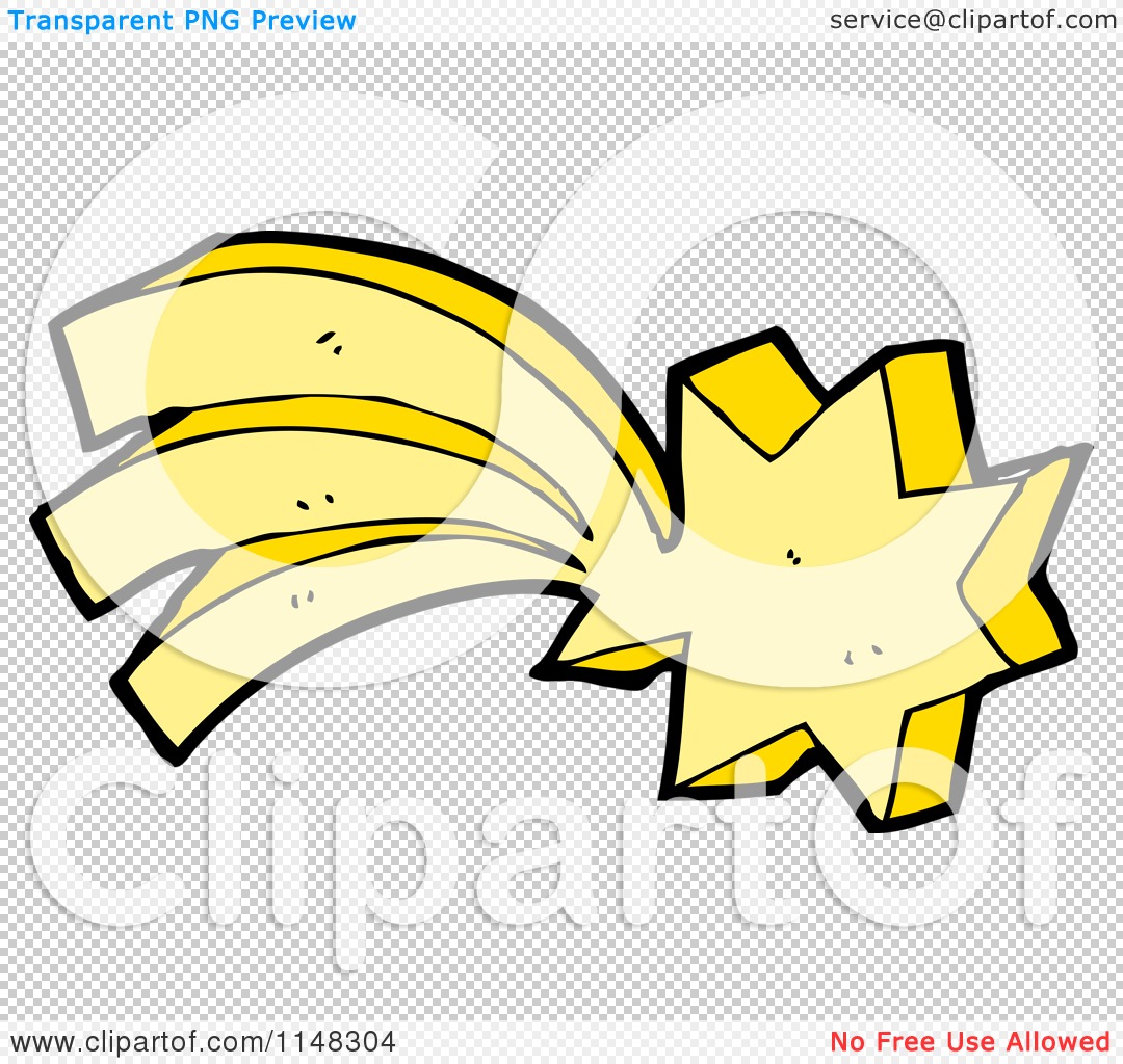 Cartoon of a Shooting Star - Royalty Free Vector Clipart by