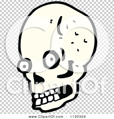 Cartoon Of A Skull 14 - Royalty Free Vector Clipart by lineartestpilot