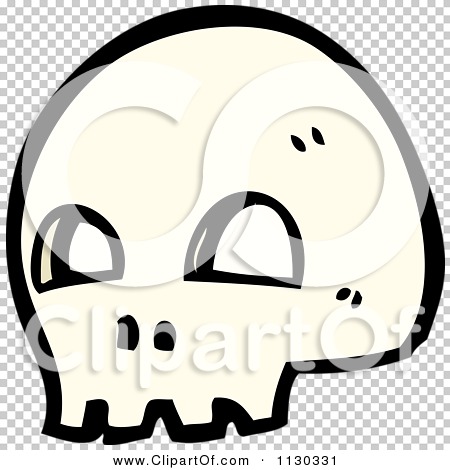 Cartoon Of A Skull 3 - Royalty Free Vector Clipart by lineartestpilot