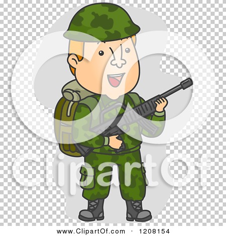 Cartoon of a Soldier in Camouflage, Carrying a Rifle - Royalty Free ...