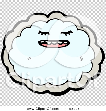 Cartoon of a Storm Cloud - Royalty Free Vector Illustration by