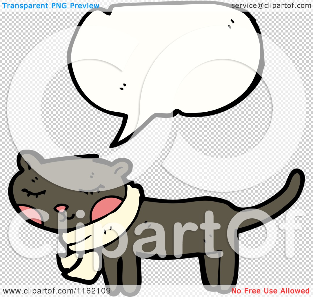 Cartoon Of A Talking Cat Royalty Free Vector