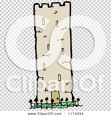 Cartoon of a Tower - Royalty Free Vector Clipart by lineartestpilot