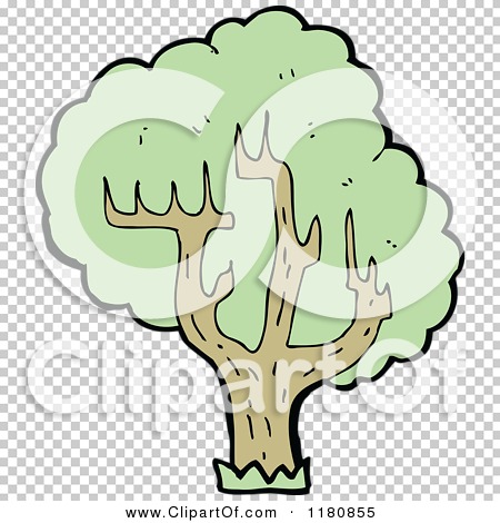 Cartoon of a Tree - Royalty Free Vector Illustration by lineartestpilot