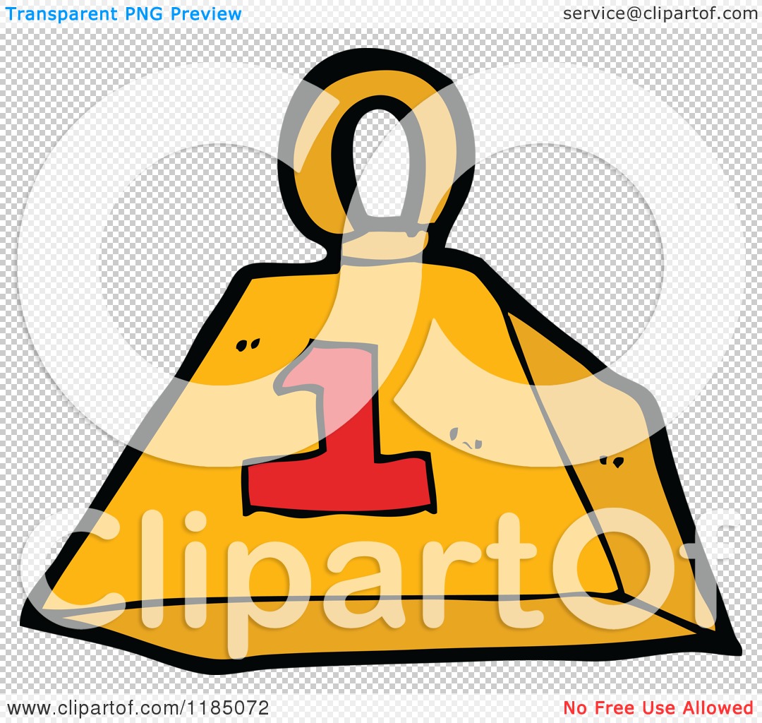 Cartoon of a Weight - Royalty Free Vector Illustration by