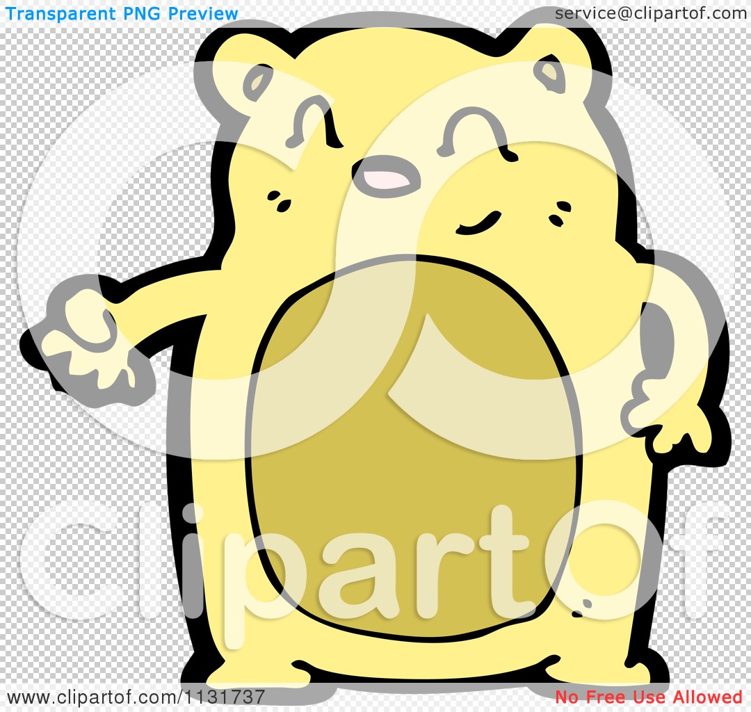 Cartoon Of A Yellow Bear 1 - Royalty Free Vector Clipart by ...