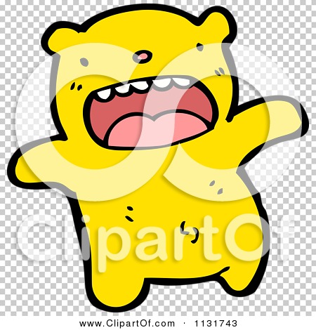 Cartoon Of A Yellow Bear - Royalty Free Vector Clipart by ...