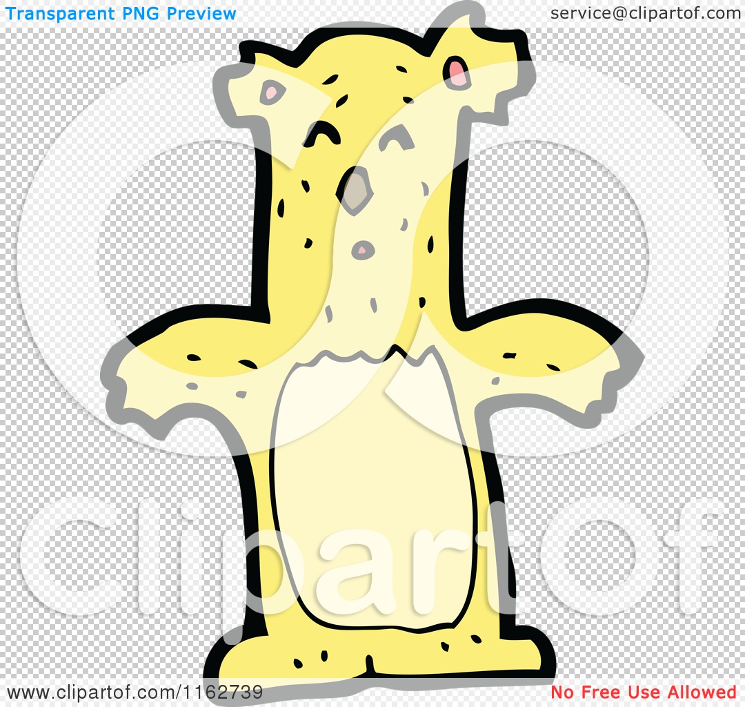 Cartoon of a Yellow Bear - Royalty Free Vector Illustration by